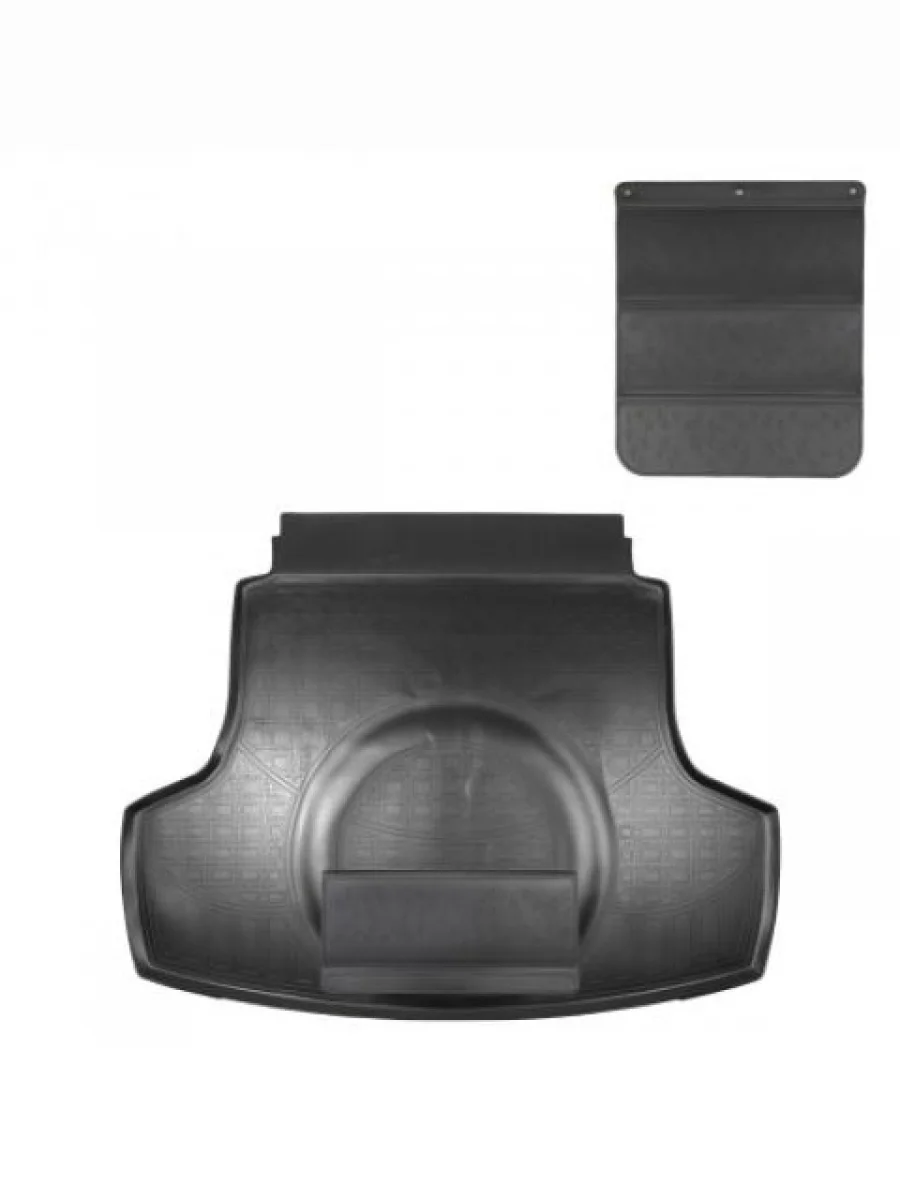 Коврики в багажное отделение с защитным фартуком Norplast Unidec Hyundai Sonata DN8 (2019-2022) (черный)  в Керчи Республика Крым