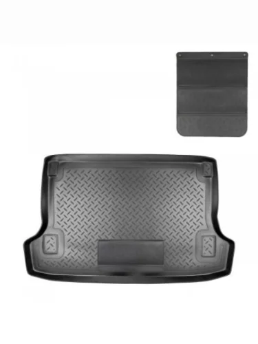 Коврик в багажное отделение с защитным фартуком Norplast Unidec (черный) Suzuki Grand Vitara JT 5 дверей дорестайлинг (2005-2008)