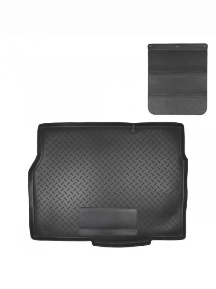 Коврик в багажное отделение с защитным фартуком Norplast Unidec Opel Astra H хэтчбек 5дв дорестайлинг (2004-2007) (черный)  в Керчи Республика Крым