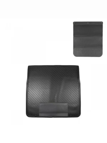 Коврик в багажное отделение с защитным фартуком Norplast Unidec (черный) Opel Astra K универсал дорестайлинг (2015-2019)
