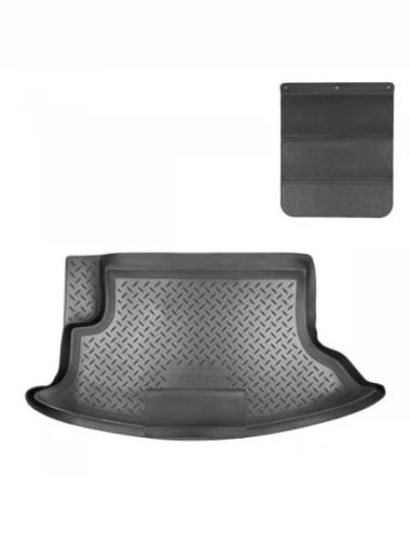 Коврик в багажное отделение с защитным фартуком Norplast Unidec (черный) Лада ВАЗ Нива Трэвел (212300-80) (2021-2025)
