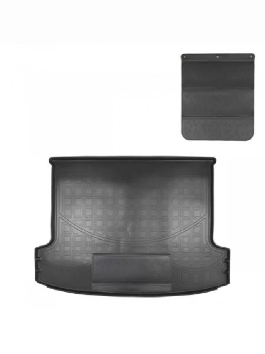 Коврик в багажное отделение с защитным фартуком Norplast Unidec Geely Coolray SX11 дорестайлинг (2018-2023) (черный)  в Самаре Самарской области