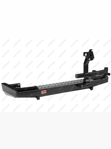 Бампер РИФ силовой задний УАЗ Патриот 2015+ с калиткой, без квадрата под фаркоп стандарт  rif063-21020-stop