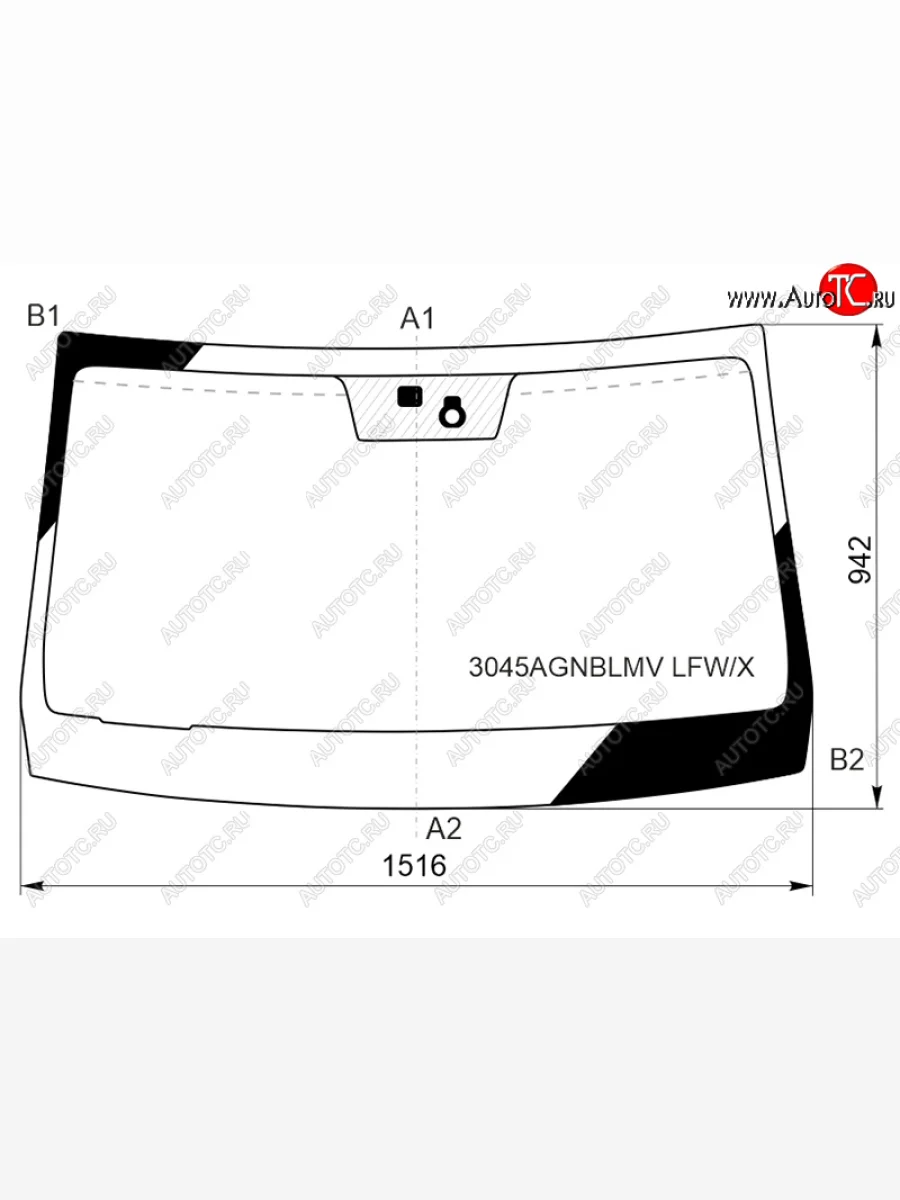 Стекло лобовое (датчик дождя) XYG SSANGYONG Rexton Y400 дорестайлинг (2017-2020) (зеленое)  в Перми Пермском крае