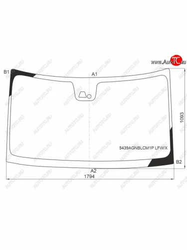 Стекло лобовое (камера, датчик дождя) XYG (зеленое) Mercedes-Benz Sprinter  W906 (2014-2018) рестайлинг