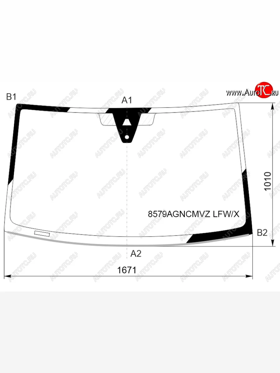 Стекло лобовое (камера, датчик дождя, молдинг) XYG Volkswagen Transporter T6.1 рестайлингпассажирский (2019-2025) (зеленое)  в Перми Пермском крае