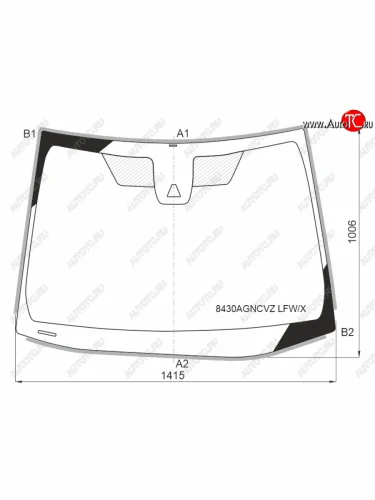 Стекло лобовое (камера, молдинг) XYG (зеленое) Toyota Corolla E210 хэтчбэк 5 дв. дорестайлинг (2018-2022)