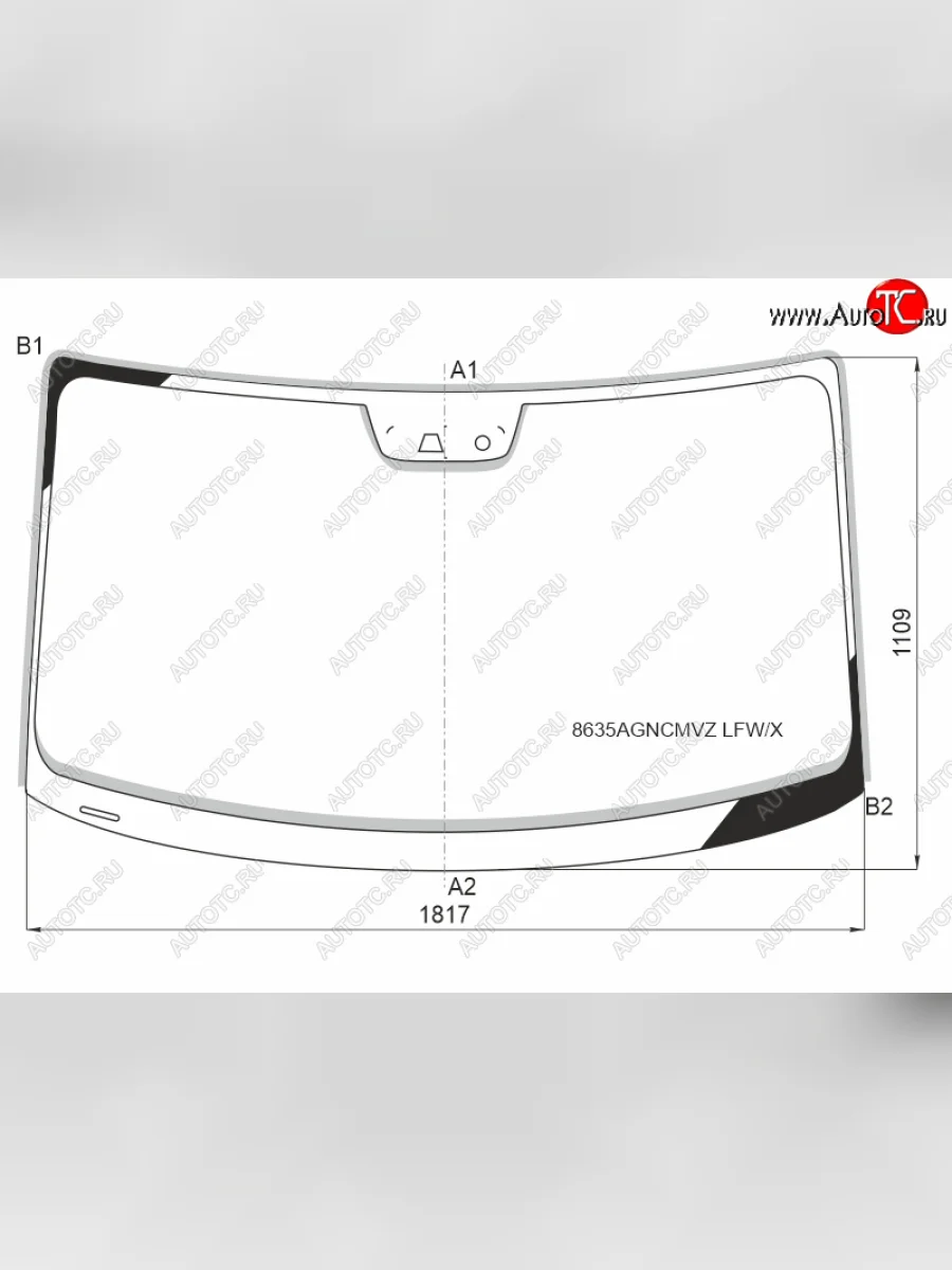 Стекло лобовое (камера, датчик дождя, молдинг) XYG Volkswagen Crafter 2 (2017-2025) (зеленое)  в Керчи Республика Крым