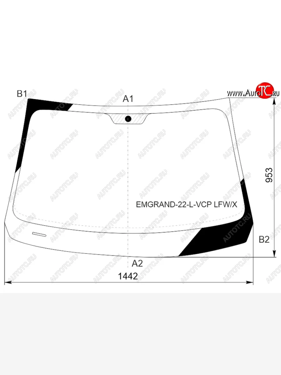 Стекло лобовое XYG Geely Emgrand SS11 дорестайлинг (2021-2025) (зеленое)  в Самаре Самарской области