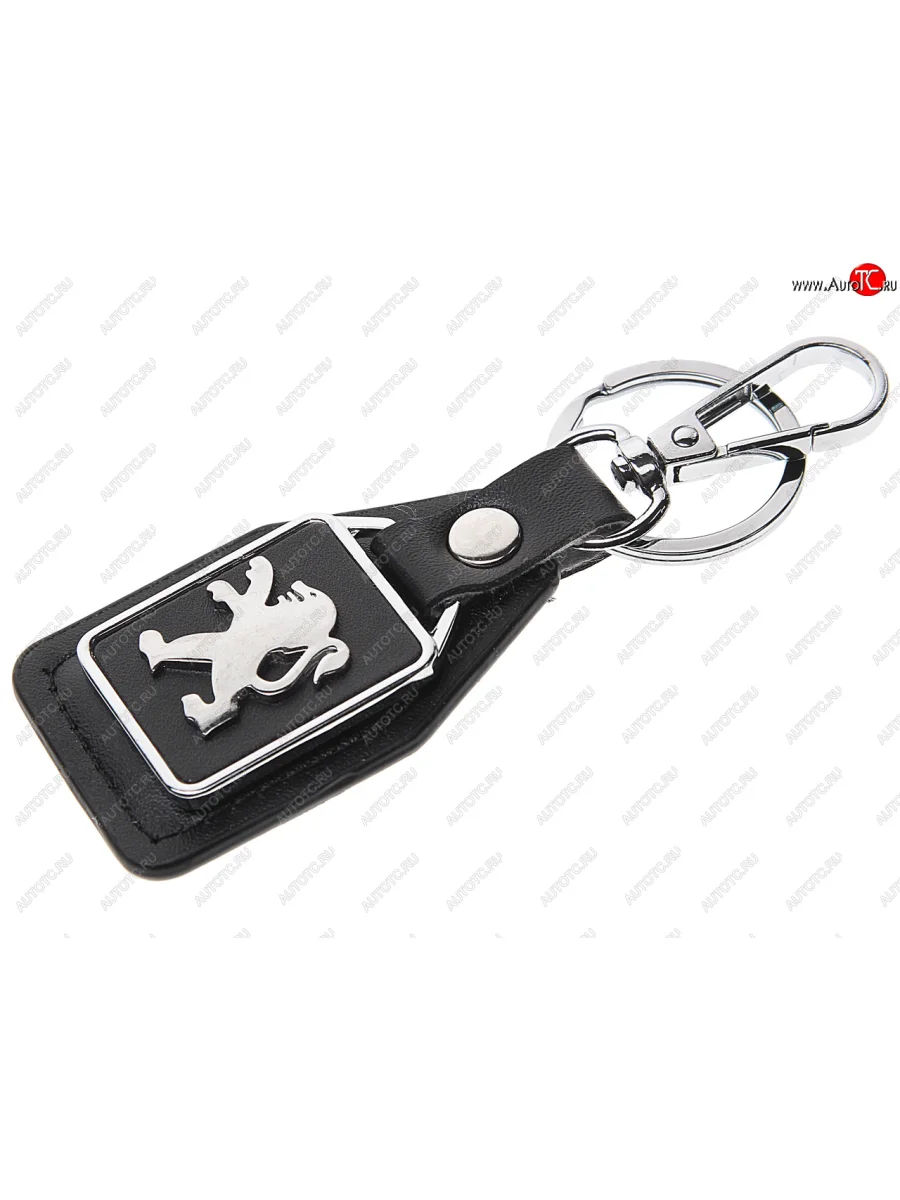 Брелок  PEUGEOT черный, металл, кожа MASHINOKOM MASHINOKOM bkn 013  в Самаре Самарской области
