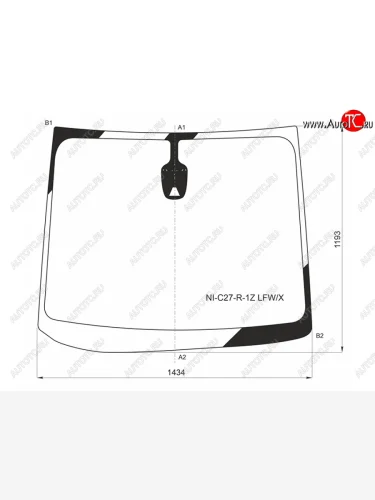 Стекло лобовое (Камера) Nissan Serena 16-22 XYG NI-C27-R-1Z LFW/X