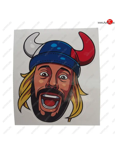 Наклейка виниловая вырезанная Фанат 11.5х13.5см полноцветная AUTOSTICKERS AUTOSTICKERS и-127