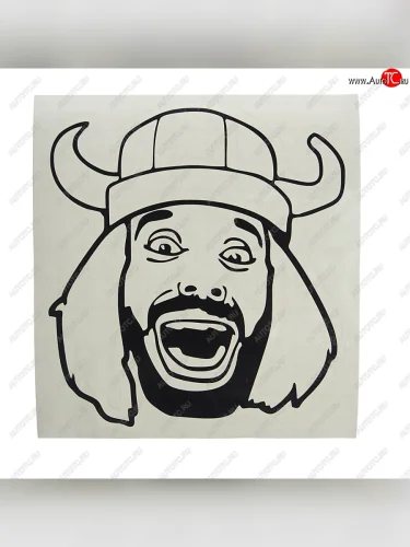 Наклейка виниловая вырезанная Фанат 11.5х13.5см черная AUTOSTICKERS AUTOSTICKERS и-129