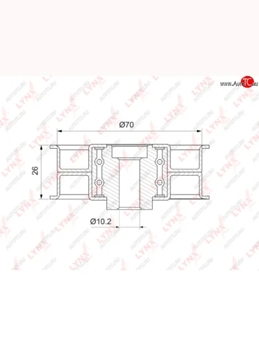 Ролик ГРМ MITSUBISHI Outlander XL,Pajero Sport (08-) (3.0) обводной LYNX LYNX pb3150