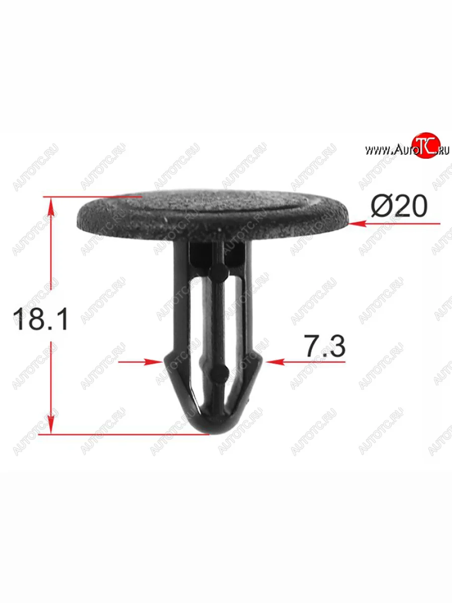 Клипса обшивки кузова HONDA (1 шт.) SAT ST-KJ-2476  в Самаре Самарской области