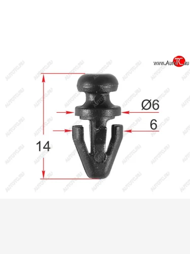 Клипса крепления порога FORD (1 шт.) SAT ST-M12437