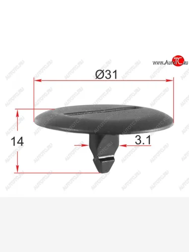 Клипса обшивки кузова MERCEDES (1 шт.) SAT ST-M12398