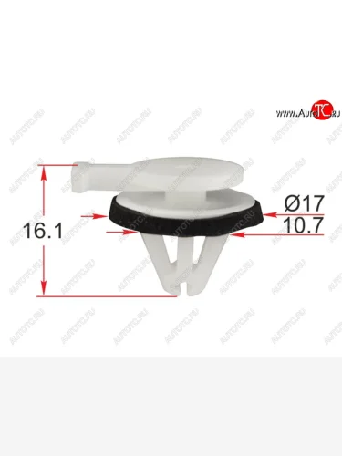 Клипса обшивки двери LAND ROVER (1 шт.) SAT ST-M12376