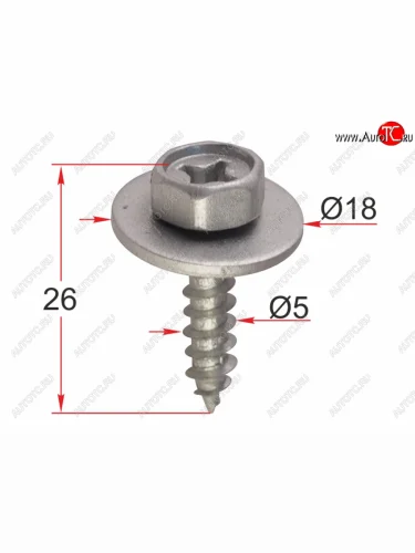 Саморез с шайбой TOYOTALEXUSHONDANISSAN (1 шт.) SAT ST-M12627