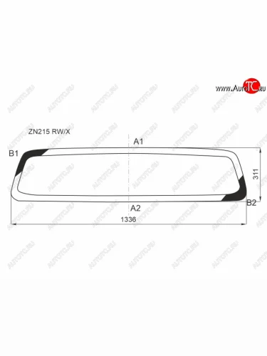 Стекло заднее (Цвет зеленый Обогрев) Toyota Hilux Pick Up 04-15 XYG ZN215 RW/H/X