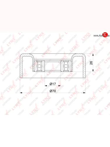 Ролик ГРМ HYUNDAI Santa Fe (06-) натяжителя LYNX LYNX pb5262