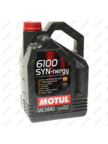 Масло моторное 6100 SYNERGIE 5W40 псинт.5л MOTUL MOTUL 111690