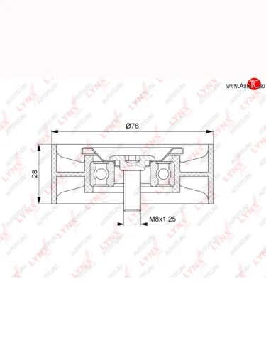 Ролик приводного ремня MERCEDES C (W203,W204),E (W210,W211) обводной LYNX LYNX pb7218