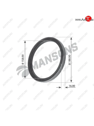 Сальник SCANIA 113-144 ступицы задней (155х188х14.516) ось AD100 MANSONS MANSONS 100.035