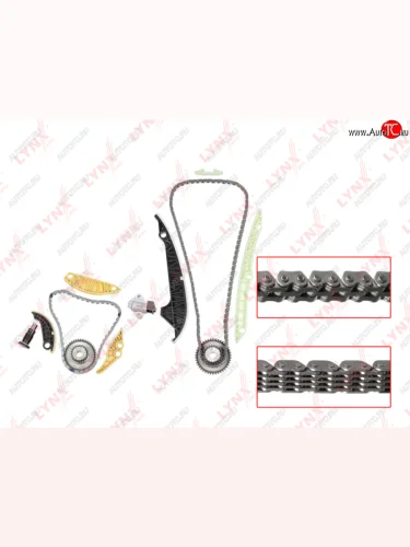 Комплект цепи ГРМ VW AUDI (2.0) (2 цепи+2 башмака натяж+4 успокоит+2 натяж+2 звезды) LYNX LYNX tk0196