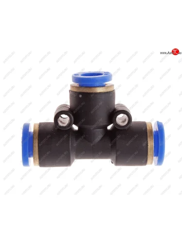 Соединитель трубки ПВХ,полиамид d=6мм тройник пластик NO NAME put06