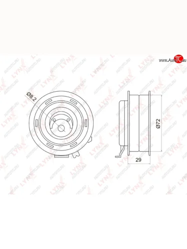 Ролик ГРМ VW Golf,Passat,Sharan,Touran,T5 AUDI A3 SKODA Octavia,Superb натяжителя LYNX LYNX pb1006
