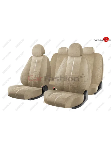 Авточехлы универсальные алькантара бежевые (11 предм.) Cruise CARFASHION CARFASHION 10102