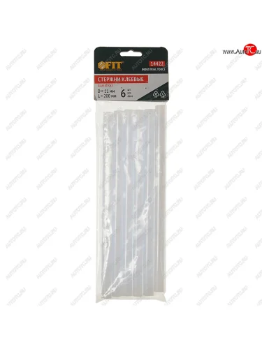Стержень клеевой 11х200мм 6шт. прозрачный для дерева, линолеума FIT FIT 14422