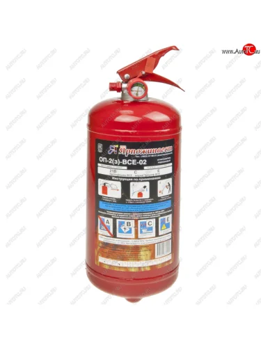 Огнетушитель 2кг (закачной) порошковый с манометром BCE ЯПИ ЯРПОЖИНВЕСТ оп-2(з)-bce