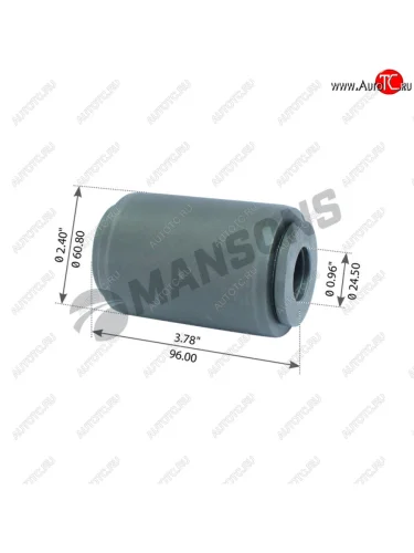 Втулка VOLVO рессоры (24.5х61x96) MANSONS MANSONS 900.486