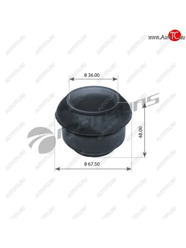 Сайлентблок MERCEDES 709,711,809-817,914,917 рессоры задней (36х48х67.50) (половинки) MANSONS MANSONS 100.001