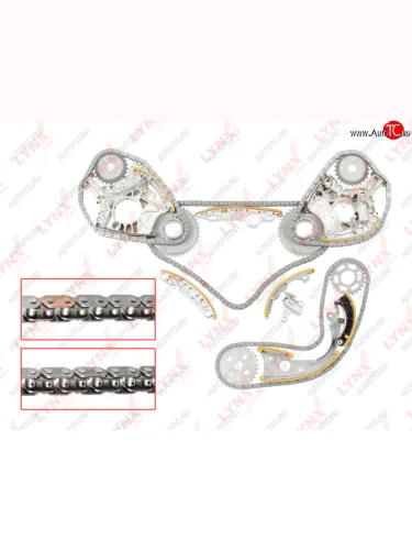 Комплект цепи ГРМ AUDI A4 (2.43.2) (4 цепи+4 башмака натяж+8 успокоит+3 натяж+6 звезд) LYNX LYNX tk0126