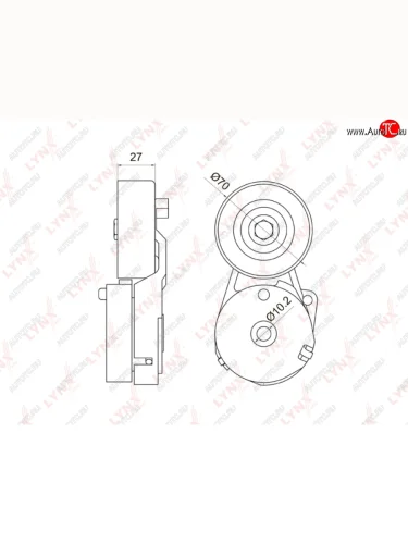 Натяжитель приводного ремня NISSAN Qashqai,X-Trail (T31) (2.0) LYNX LYNX pt3029