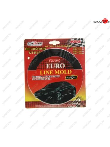 Молдинг самоклеющийся 8мм х6м черный (блистер) CARSUN CARSUN la-004 8mm (bk)