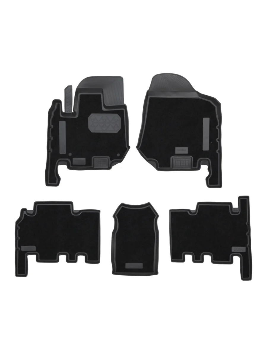 Коврики салонные комбинированные Unidec KIA Carnival VQ минивэн дорестайлинг (2005-2010) (черные)  в Перми Пермском крае