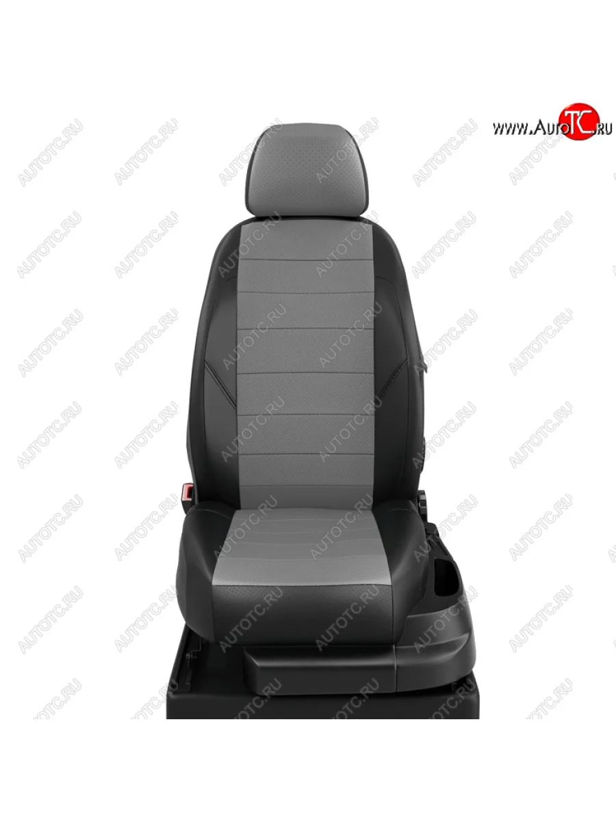 Авточехлы ГАЗель Next (3 высоких) экокожа черно-серые комплект AVTOLIDER AVTOLIDER gz30-0104-ec02  в Керчи Республика Крым