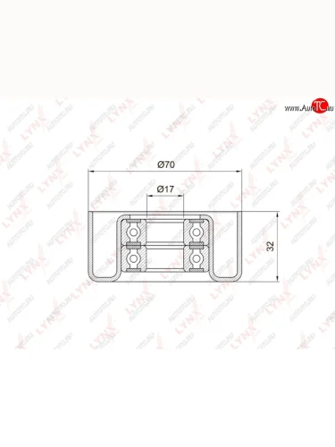 Ролик приводного ремня TOYOTA Avensis,Camry,Rav 4 (2.02.4) натяжителя (с демпфером) LYNX LYNX pb5029