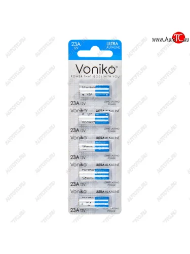 Батарейка A23 12V (пульт сигнализации) блистер 5шт. (цена за 1шт.) Alkaline Ultra VONIKO VONIKO v-23aбл