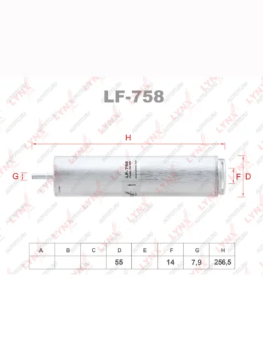Фильтр топливный BMW 1 (F20,F21),3 (F30,F31,F34) (11-) (1.42.0) LYNX LYNX lf758