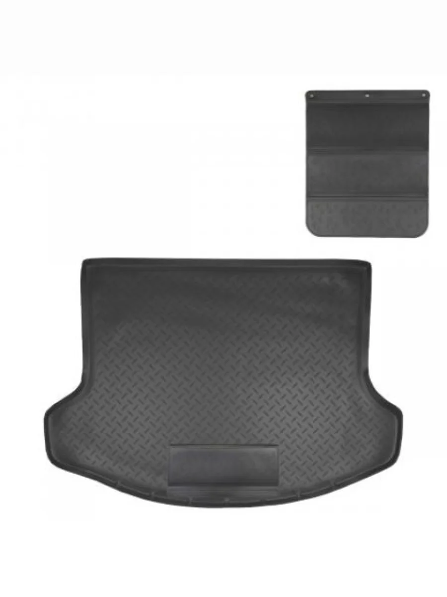 Коврик в багажное отделение с защитным фартуком Norplast Unidec KIA Sportage 3 SL дорестайлинг (2010-2014) (черный)  в Перми Пермском крае