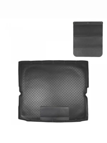 Коврик в багажное отделение с защитным фартуком (5,7 мест) Norplast Unidec (черный) Opel Zafira В дорестайлинг (2005-2008)