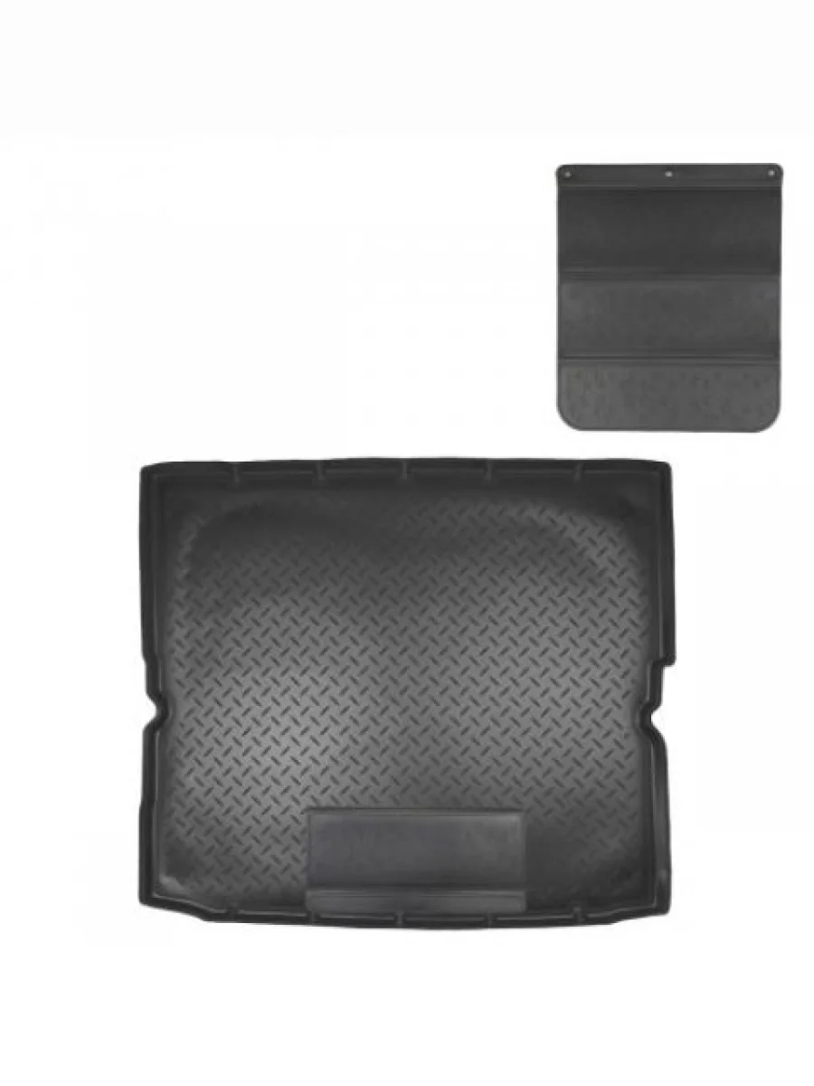 Коврик в багажное отделение с защитным фартуком (5,7 мест) Norplast Unidec Opel Zafira В дорестайлинг (2005-2008) (черный)  в Самаре Самарской области
