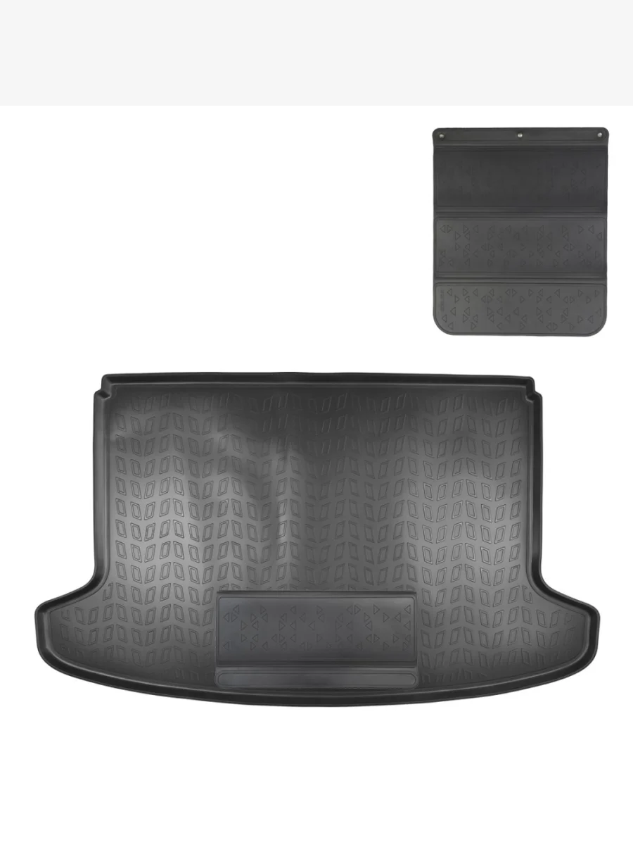 Коврик в багажное отделение с защитным фартуком Norplast Unidec Changan CS35 Plus дорестайлинг (2018-2022) (черный)  в Перми Пермском крае