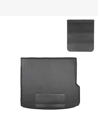 Коврик в багажное отделение с защитным фартуком Norplast Unidec (черный) Geely Atlas FX11 (2023-2025)