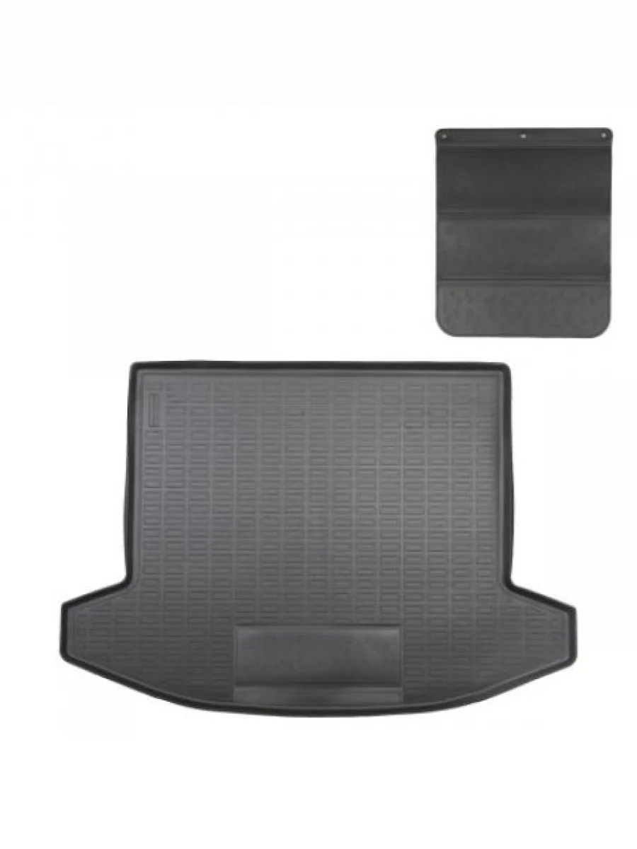 Коврик в багажное отделение с защитным фартуком (5,7 мест) Norplast Unidec Jetour X70 Plus (Китай) (2020-2025) (черный)  в Перми Пермском крае